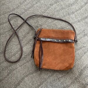Pietro Alessandro Suede & Leather Crossbody Bag